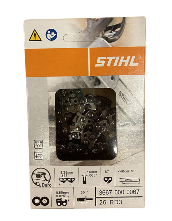 Stihl Sägekette Rapid Duro 3 (RD3) – 40 Cm, .325" Teilung, 1,6 Mm Nutbreite, 67 Glieder, Hartmetall